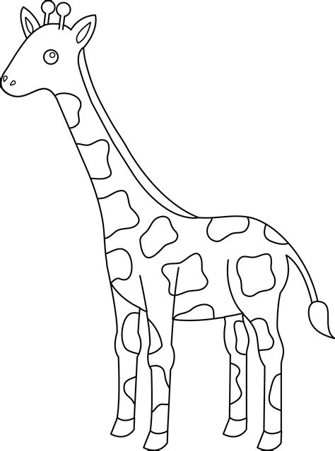 Giraffe Outline Printable